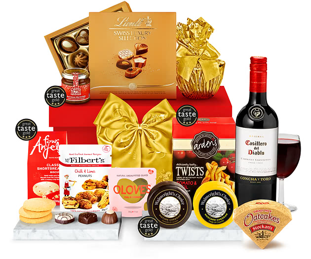Edinburgh Gift Box With Red Wine